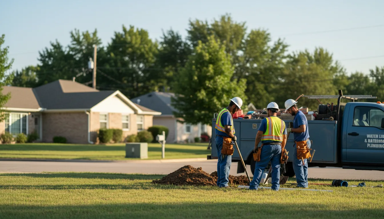 Residential water line and bathroom plumbing service in Irwin, IA